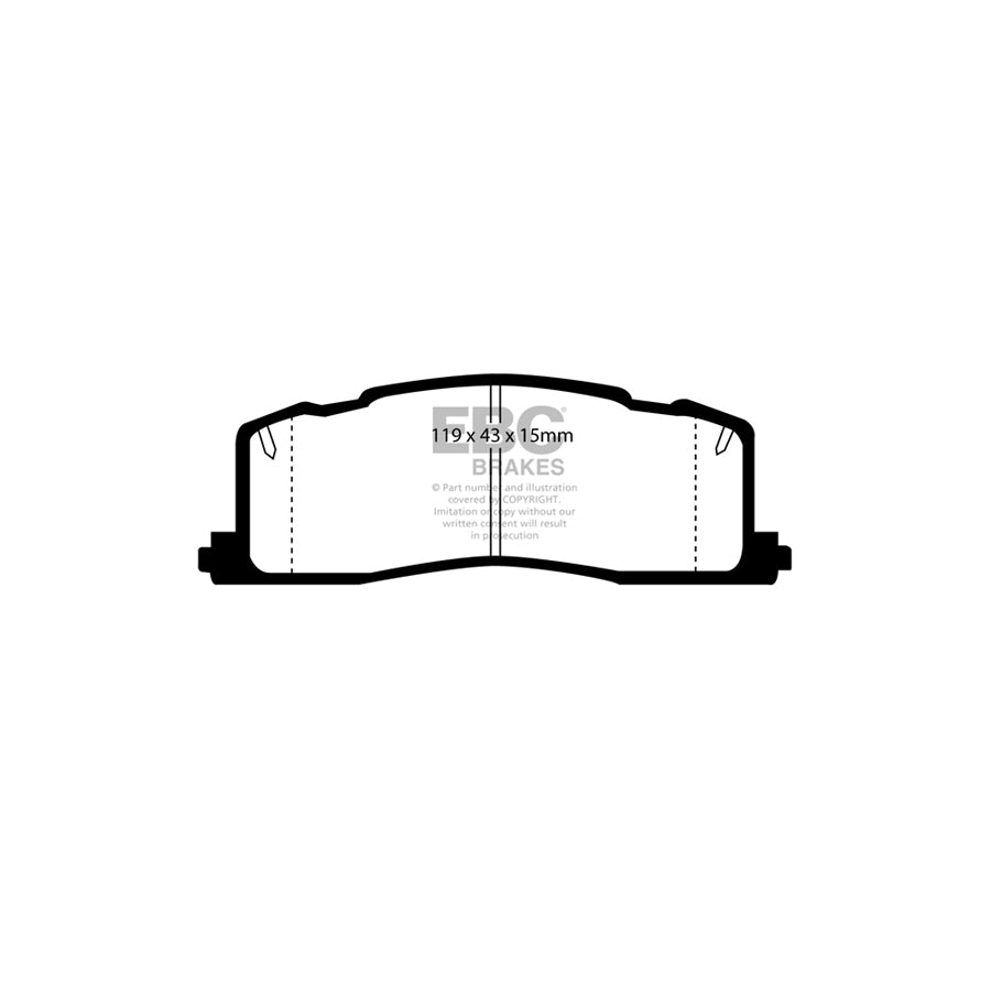 EBC DP878 Toyota Ultimax Rear Brake Pads (Inc. Estima, Lucida, Previa) 2 | ML Performance UK Car Parts