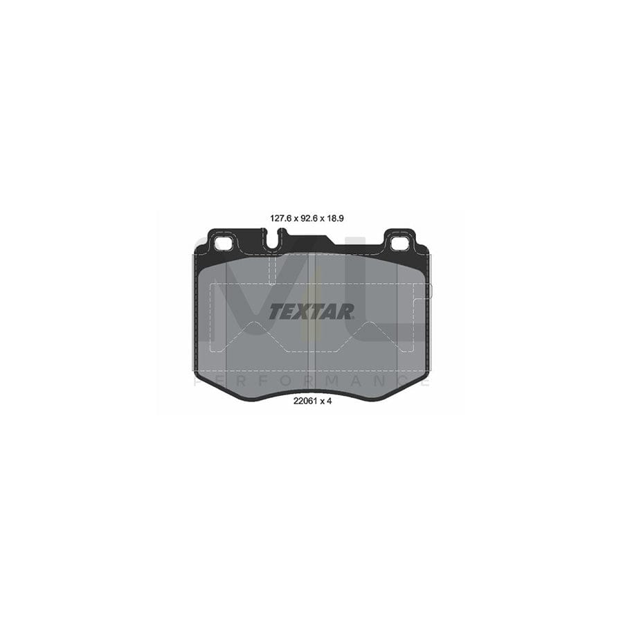 TEXTAR 2206101 Brake pad set prepared for wear indicator
