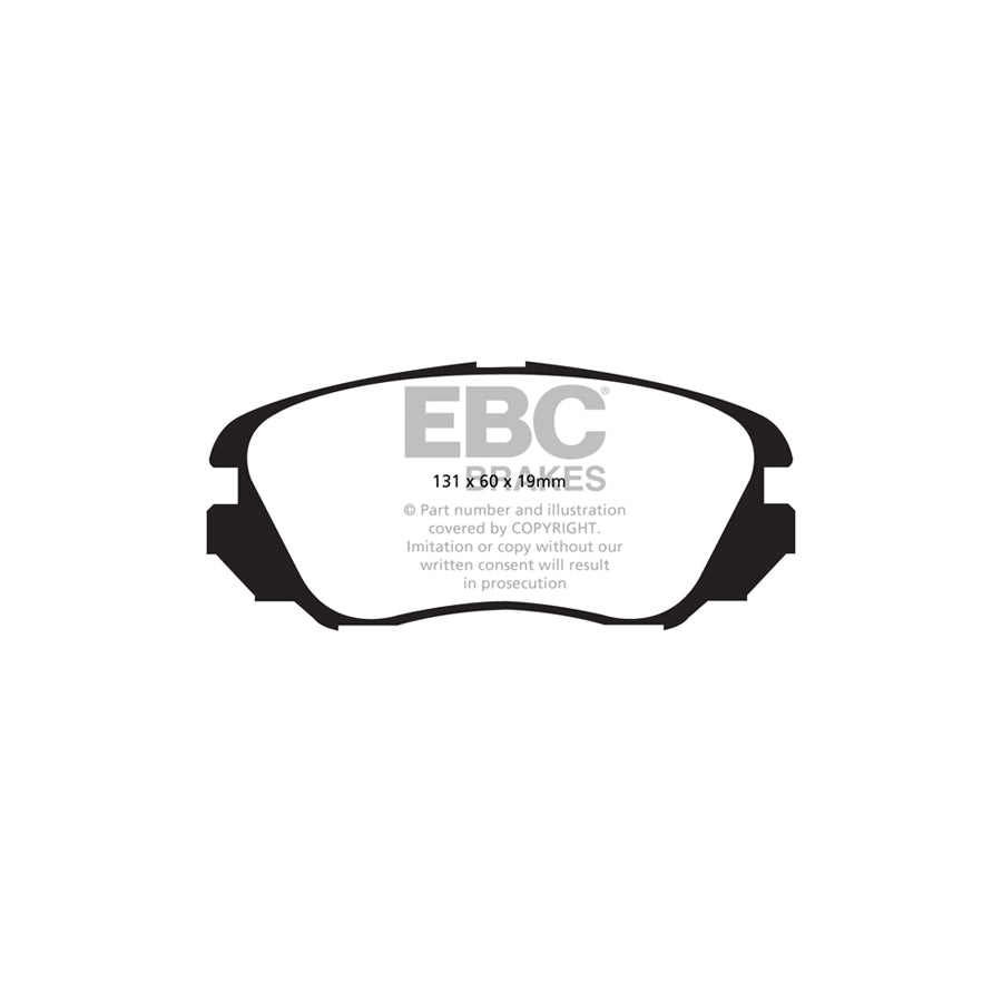 EBC PD08KF147 Chevrolet Opel Saab Vauxhall Yellowstuff Front Brake Pad & USR Disc Kit - TRW Caliper (Inc. Malibu, Insignia, 9-5) 2 | ML Performance UK Car Parts