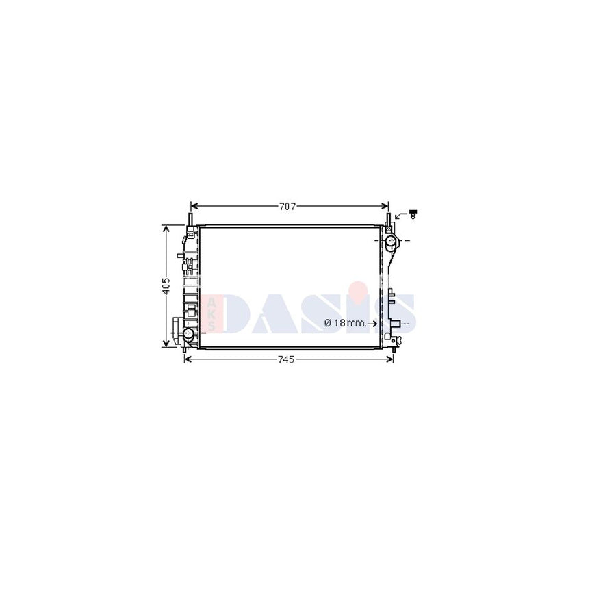 AKS Dasis 150128N Engine Radiator