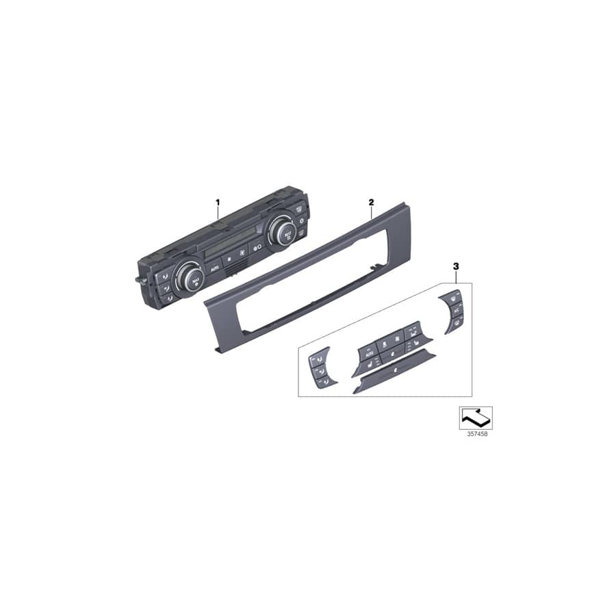Genuine BMW 64119292264 E93 E92 Automatic Air Conditioning Control CHROM PEARLGREY (Inc. 316i, 330xd & 318i)