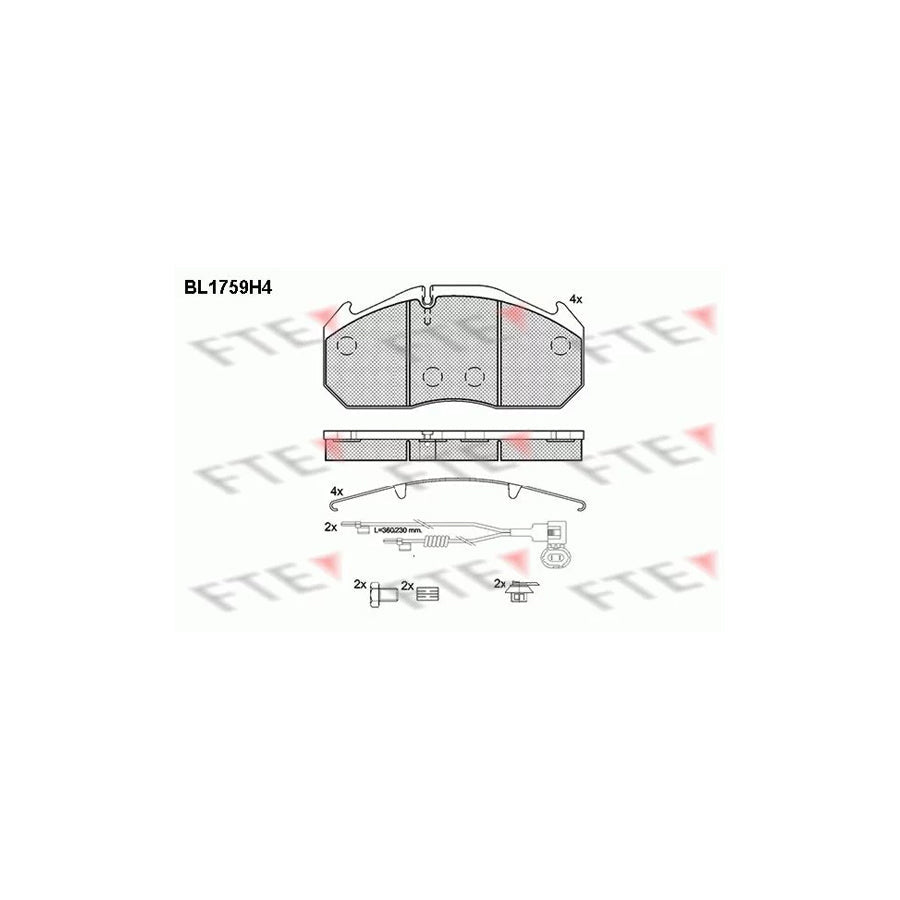 FTE Bl1759H4 Brake Pad Set