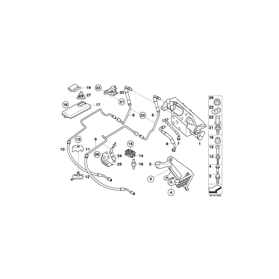 Genuine BMW 37206761184 E64 E63 E61 Hose Clamp (Inc. 525i, 650i & 523i)