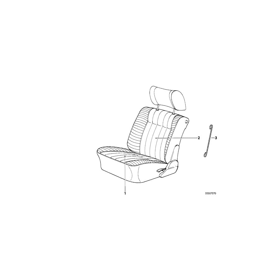 Genuine BMW 52108142866 E34 Seat Cover Cloth 0408 ULTRAMARIN (Inc. 524td, 540i & 535i)