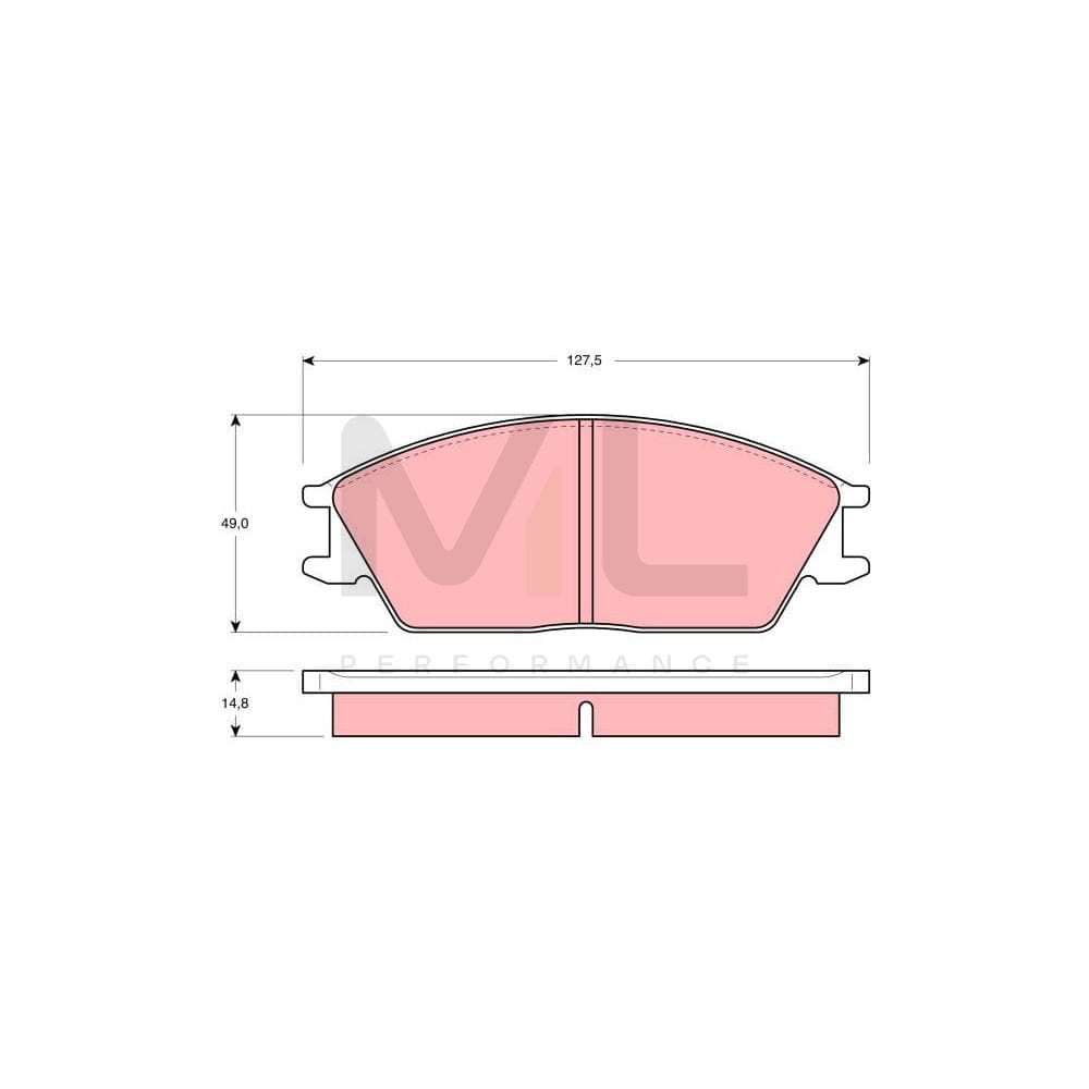 TRW Gdb373 Brake Pad Set Not Prepared For Wear Indicator