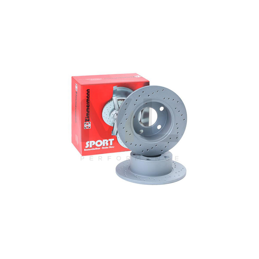 ZIMMERMANN SPORT COAT Z 100.1217.52 Brake Disc Perforated, Solid, Coated  - 1 piece