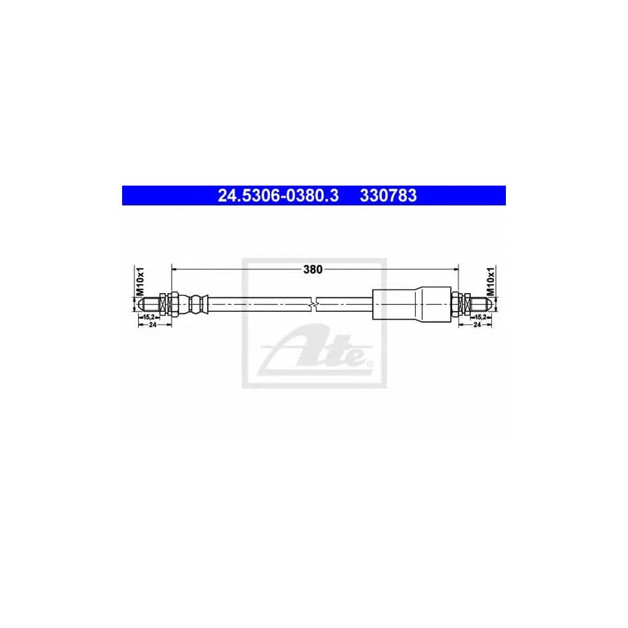 ATE 24.5306-0380.3 Brake Hose for Ford Escort Express  95 (Avl)