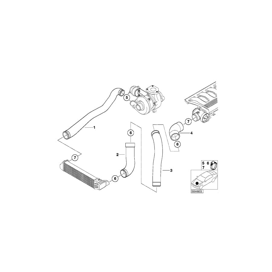 Genuine BMW 11617799394 E46 Pressure Hose Assy (Inc. 318d, 320td & 320d)