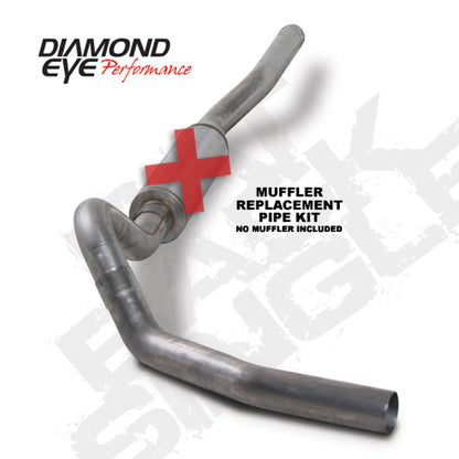 Diamond Eye Performance Diamond Eye KIT 4in Catback Single MFLR RPLCMENT PIPE SS CHEVY/GMC 6.6L 2500/3500 2006-2007.5
