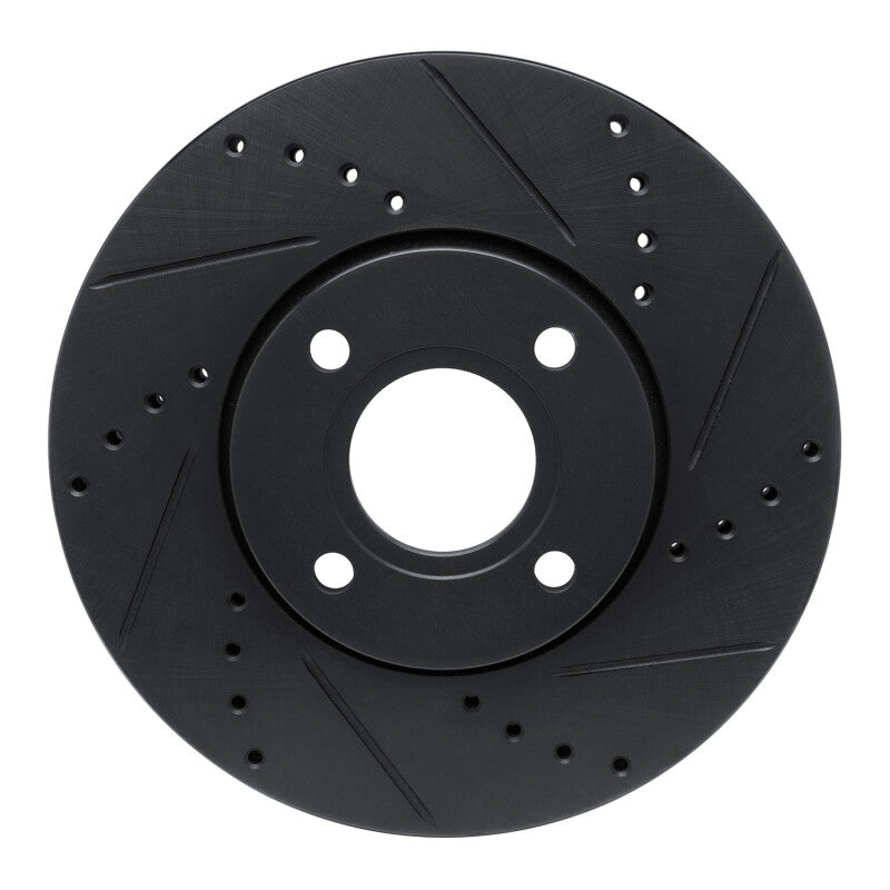 R1 Concepts R1 13-16 Ford Ecosport (Mexico) Front Right Drilled & Slotted Black Brake Rotor