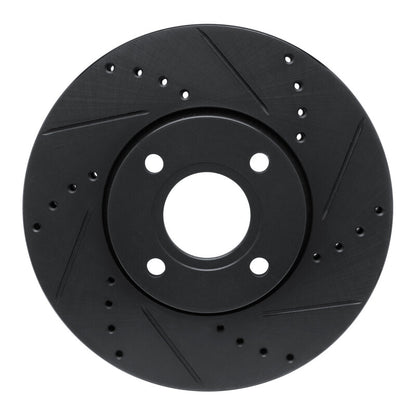 R1 Concepts R1 13-16 Ford Ecosport (Mexico) Front Right Drilled & Slotted Black Brake Rotor