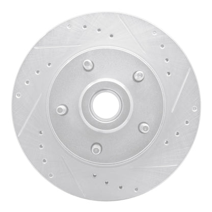 R1 Concepts R1 73-73 Ford Galaxie 500 Front Right Drilled & Slotted Silver Brake Rotor