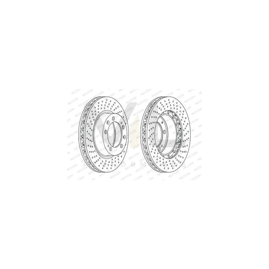 Ferodo Premier DDF1592LC-1 Brake Disc for Porsche 911 Vented, Coated, Without Accessories