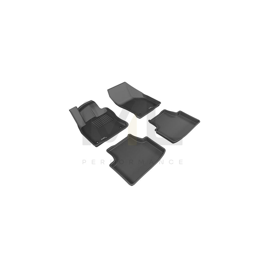 3D L1SK00801509 Floor mat set for SKODA OCTAVIA Elastomer, Front, Rear, Quantity: 4, Black