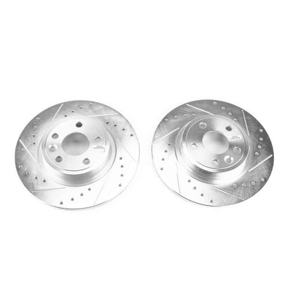 PowerStop Power Stop 2018 Jaguar E-Pace Rear Evolution Drilled & Slotted Rotors - Pair