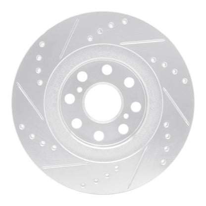 R1 Concepts R1 00-05 Toyota MR2 Spyder Rear Right Drilled & Slotted Silver Brake Rotor