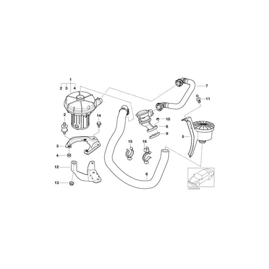 Genuine BMW 11727510126 E46 Tandem Clamp (Inc. 316ti, 318Ci & 318ti)