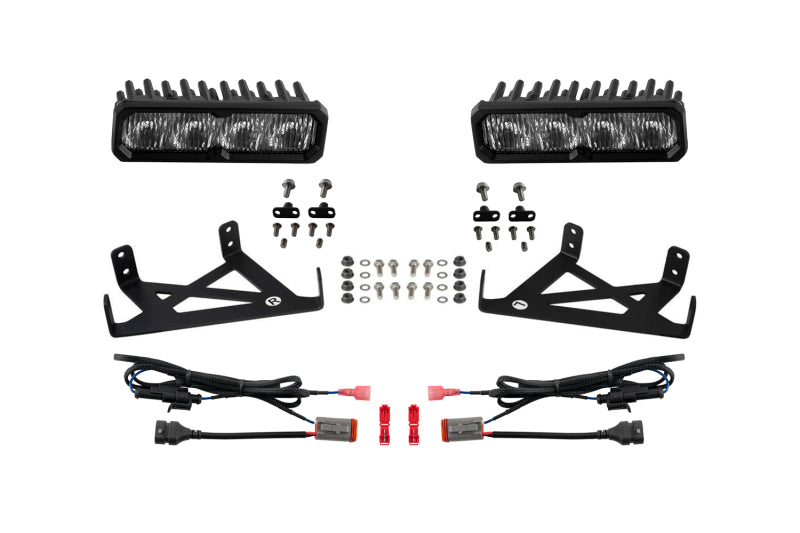 Diode Dynamics 2020-2022 Ford F-250 Super Duty F250 Fog SS6 Max LED Kit White 6000K