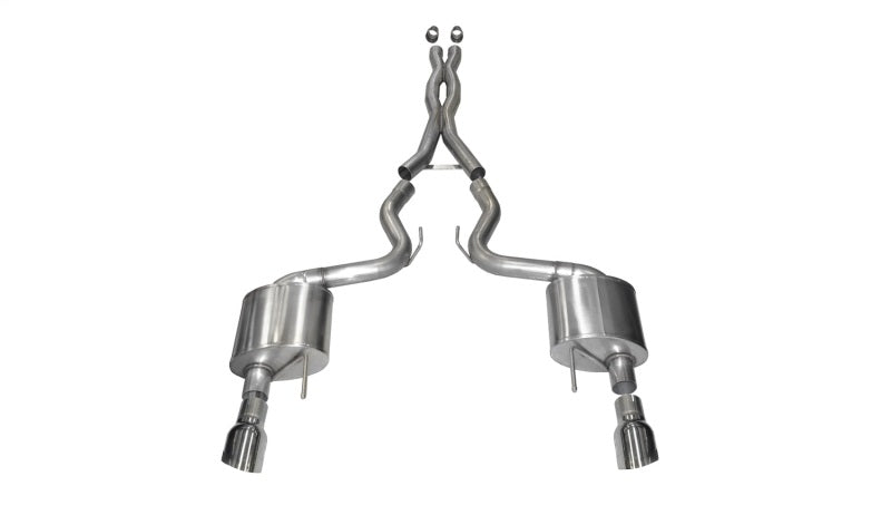 CORSA Performance Corsa 2015-2017 Ford Mustang GT 5.0 3in Cat Back Exhaust Polish Dual 4.5in Tip (Xtreme)