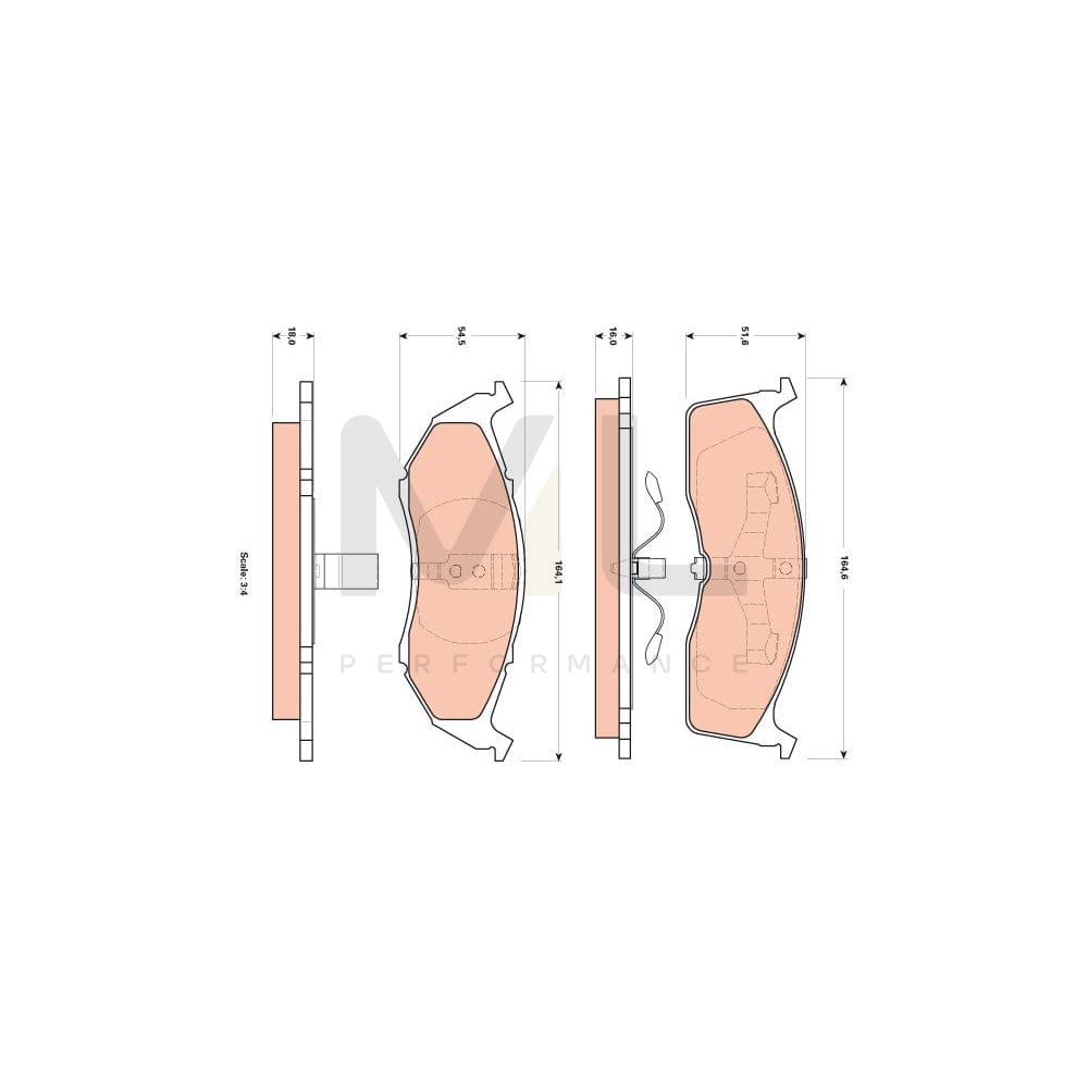 TRW Gdb4091 Brake Pad Set Not Prepared For Wear Indicator