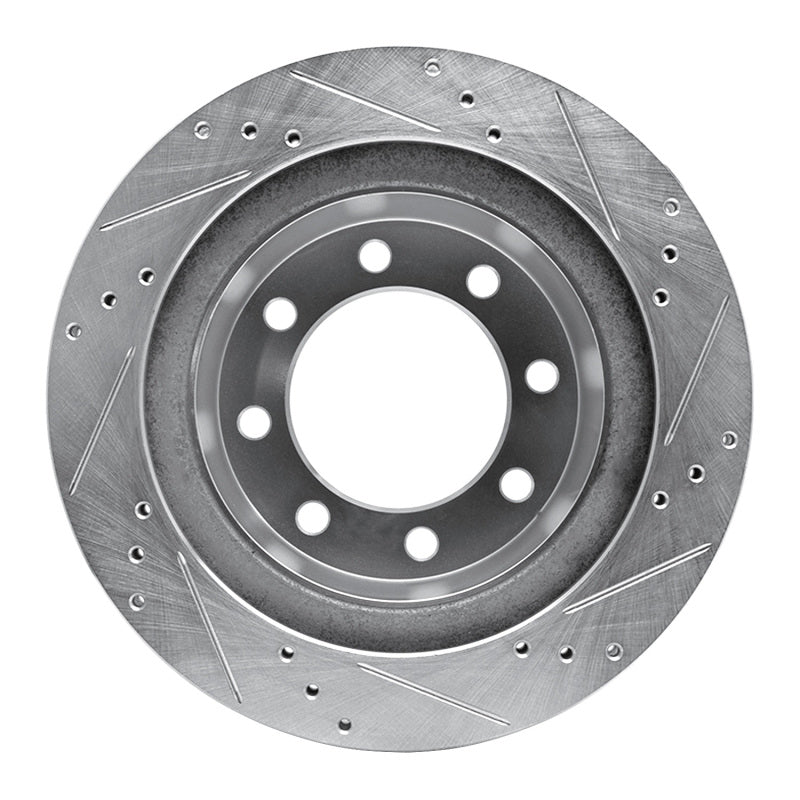 R1 Concepts R1 03-08 Dodge Ram 2500 Rear Left Drilled & Slotted Silver Brake Rotor