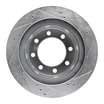 R1 Concepts R1 03-08 Dodge Ram 2500 Rear Left Drilled & Slotted Silver Brake Rotor