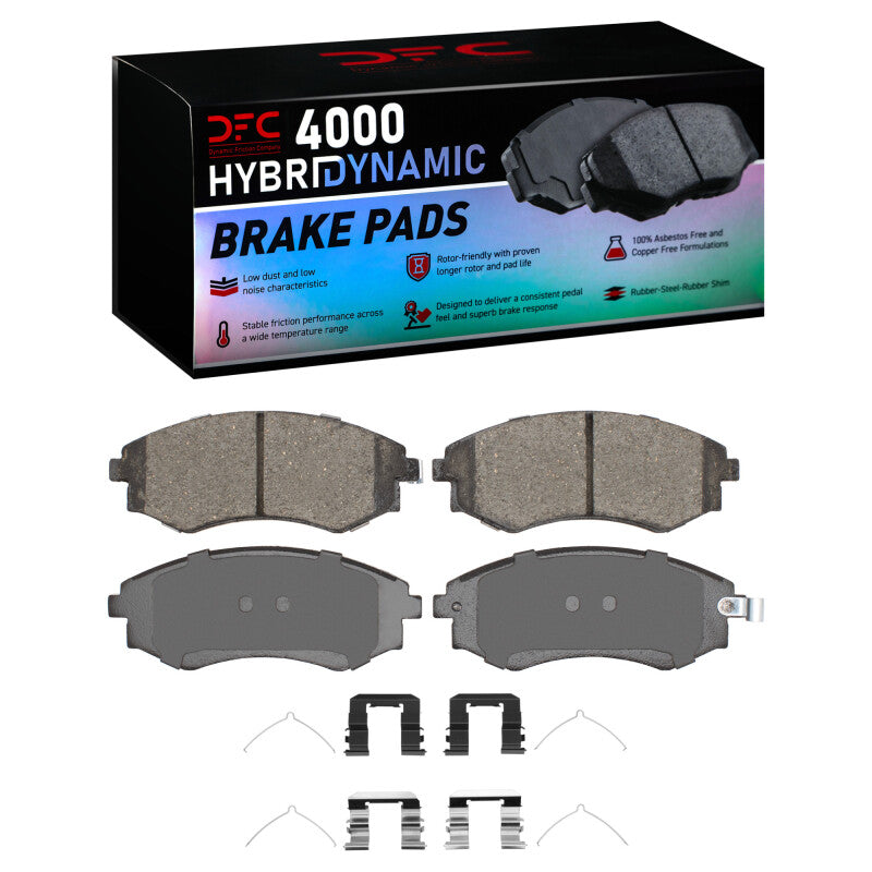 DFC 89-03 Hyundai Tiburon Front 4000 HybriDynamic Brake Pads and Hardware Kit