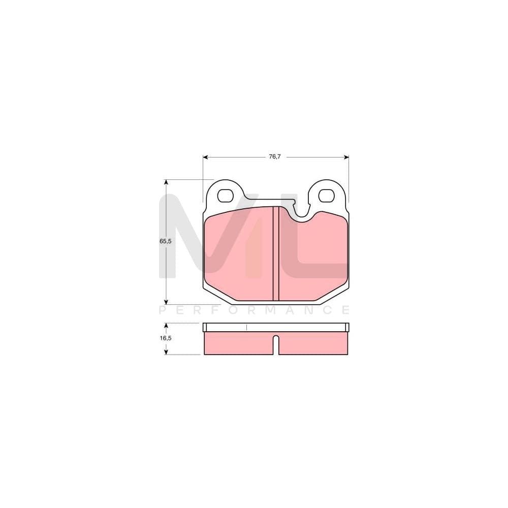 TRW Gdb654 Brake Pad Set Prepared For Wear Indicator