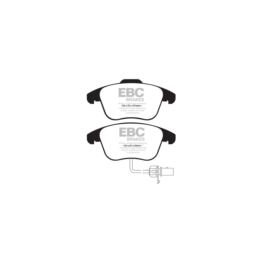 EBC DP1998 Audi B8 Ultimax Front Brake Pads - TRW Caliper (Inc. A4 & A5) 2 | ML Performance UK Car Parts