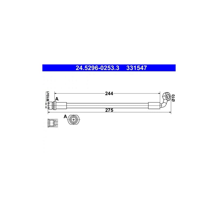 ATE 24.5296-0253.3 Brake Hose