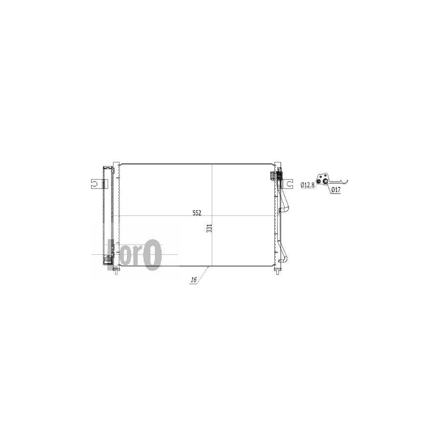 Abakus 0190160025 Air Conditioning Condenser for Hyundai Getz (Tb)
