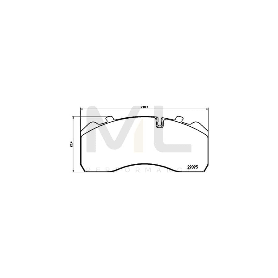TEXTAR 2909522 Brake pad set prepared for wear indicator
