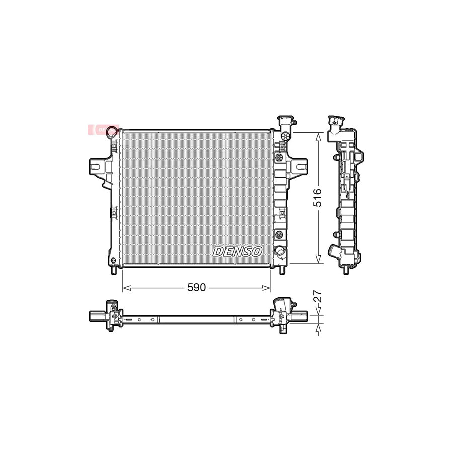 DENSO DRM06031 Engine Radiator for Jeep Grand Cherokee II (Wj, Wg)