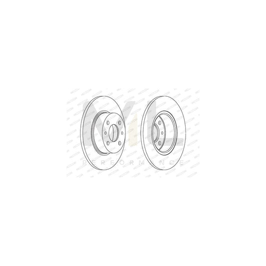 Ferodo Premier Coat+ Disc DDF066C Brake Disc Solid, Coated, With Bolts/Screws  - Pair