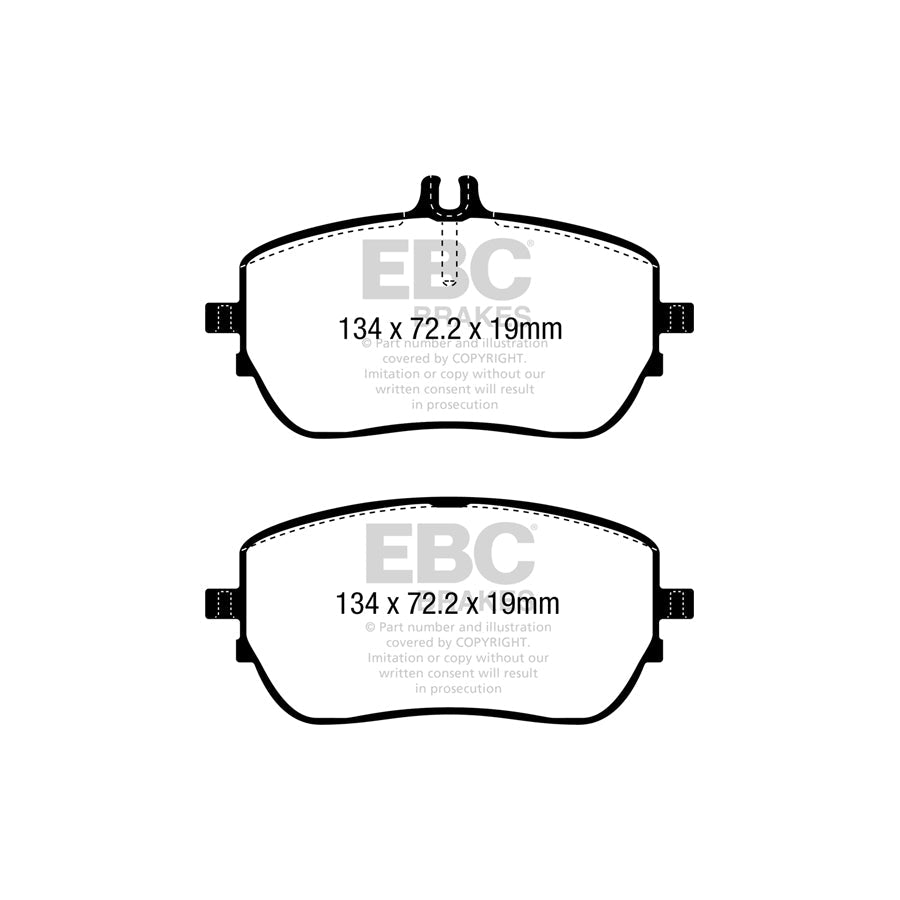 EBC DPX2388 Mercedes-Benz W/V177 C/X118 W/H247 Ultimax Front Brake Pads - CBI Caliper 2 | ML Performance UK Car Parts