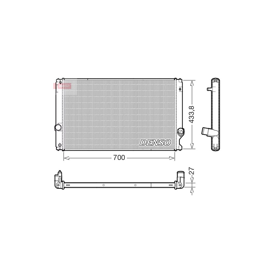 DENSO DRM51019 Engine Radiator for Lexus Nx (Az10)