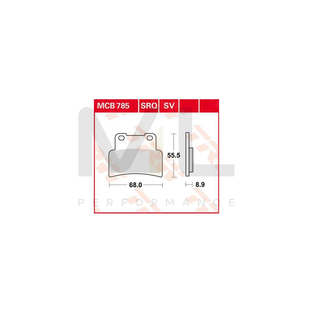 TRW Sinter Track Racing Mcb785Srq Brake Pad Set
