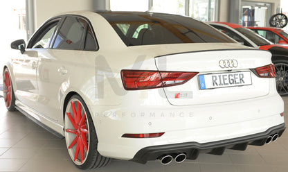 Rieger 00056825 Audi 8V S3 Rear Diffuser 4 | ML Performance UK Car Parts