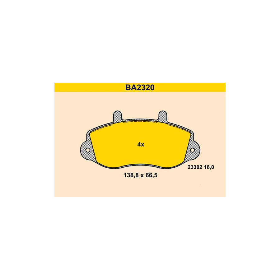 Barum Ba2320 Brake Pad Set