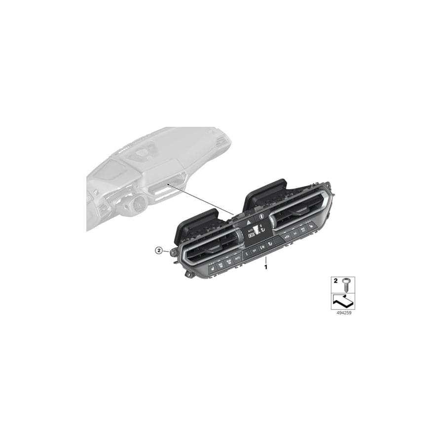 Genuine BMW 64119459475 G21 G29 G20 Air Conditioning Control (Inc. 330iX, 320iX & Z4 30i)