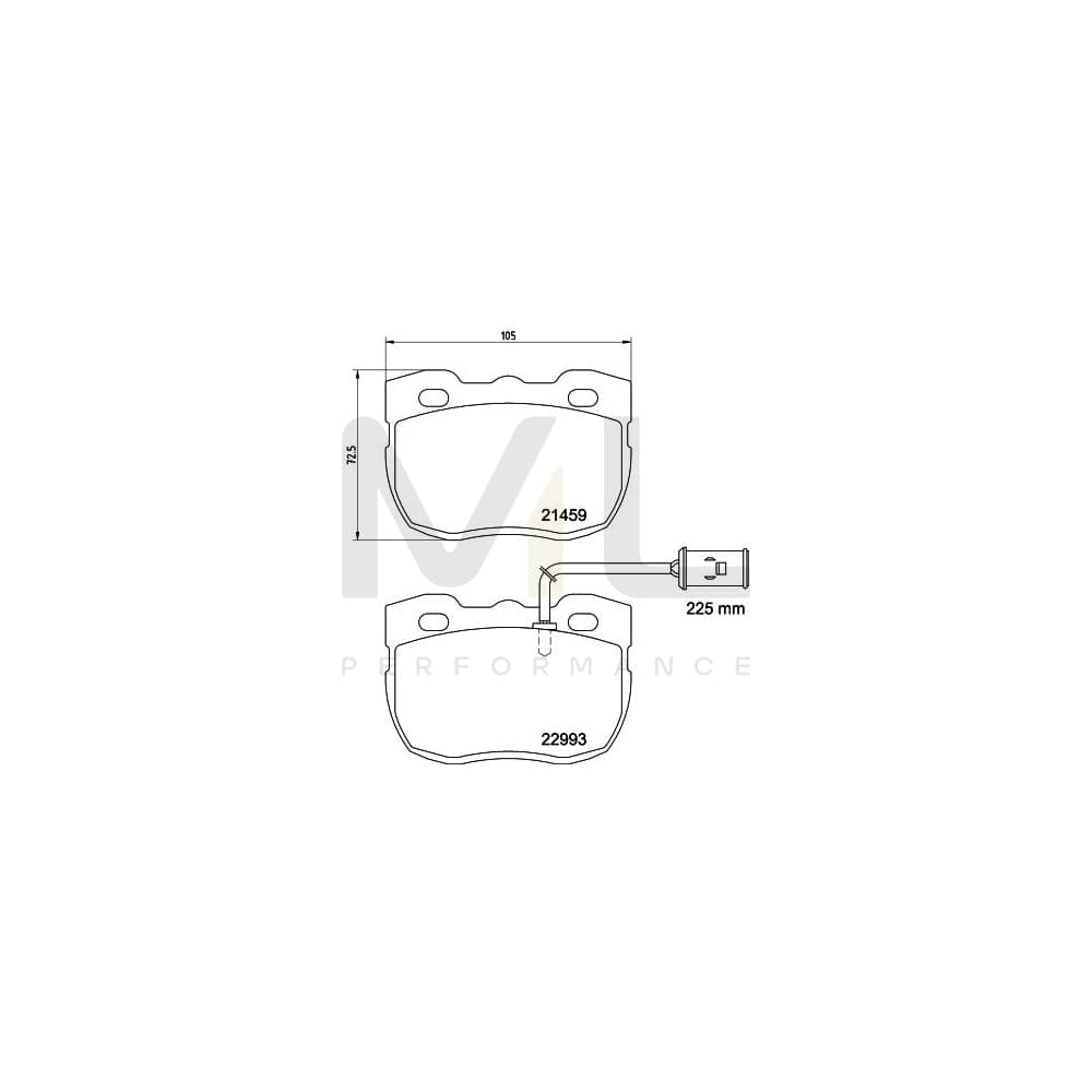 Hella 8DB 355 037-941 Brake Pad Set For Land Rover Discovery I (Lj) Incl. Wear Warning Contact | ML Performance Car Parts