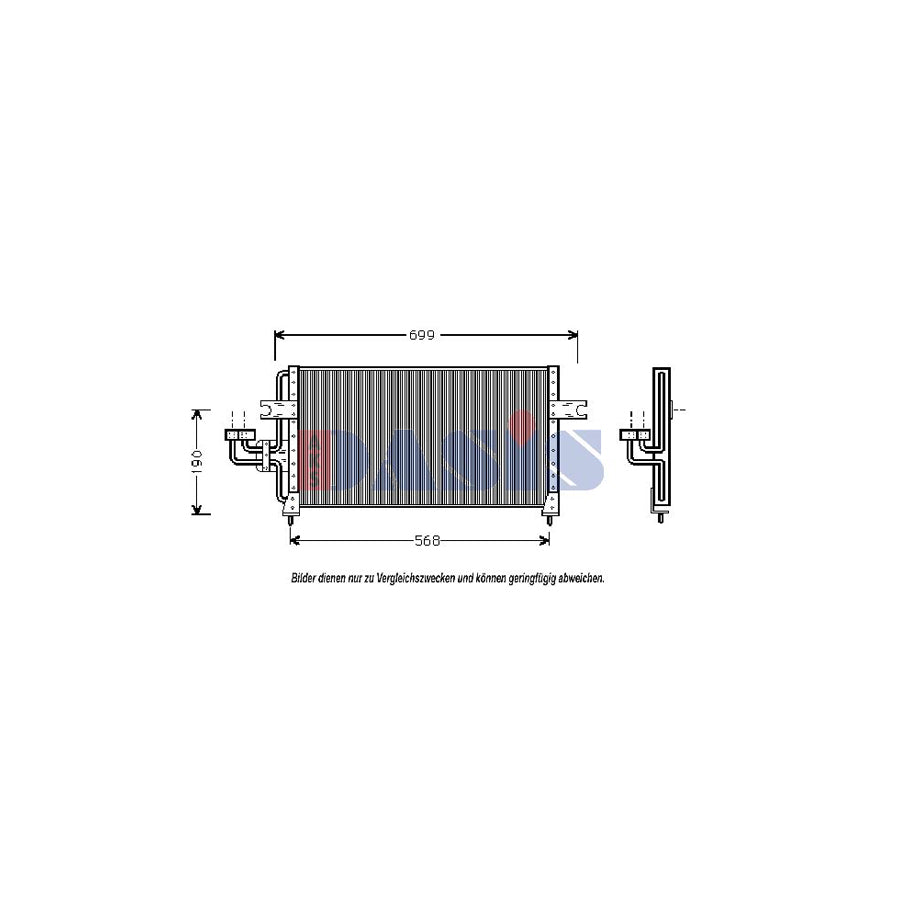 AKS Dasis 562070N Air Conditioning Condenser for Hyundai Lantra I Saloon (J-1)