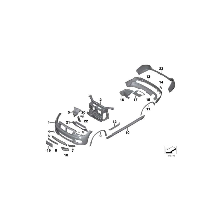 Genuine BMW 51778049941 E84 Trim Piece Rear Left Wheel Well, Primed M-PAKET (Inc. X1 16d, X1 28iX & X1 23dX)