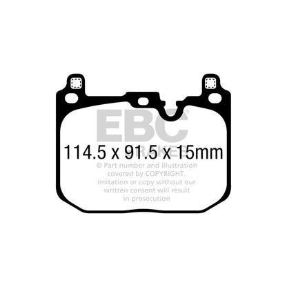 EBC DPX2393 BMW F40 F44 Ultimax Front Brake Pads - ATE Caliper 2 | ML Performance UK Car Parts
