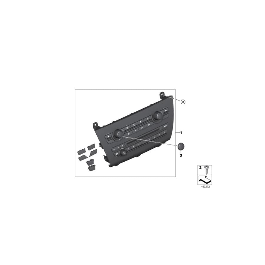 Genuine BMW 64119388810 F15 F16 Rep. Kit For Radio/Climate Cont. Panel (Inc. X6 50iX 4.4, X5 25d & X5 30dX)