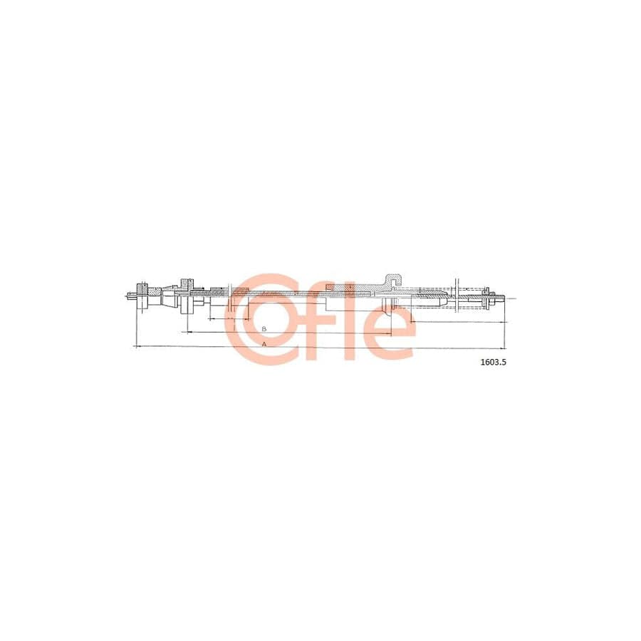 COFLE 1603.5 Throttle Cable for FIAT REGATA