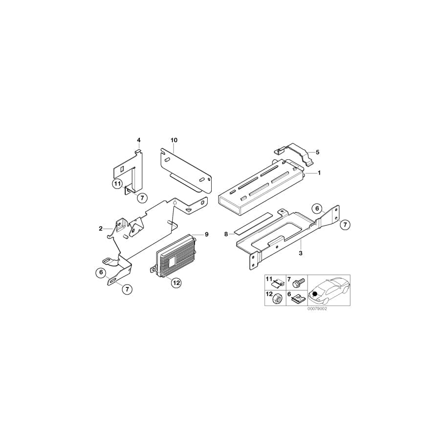 Genuine BMW 84138376241 E46 Bracket Transmitter-Receiver (Inc. 320td, 318td & 323i)