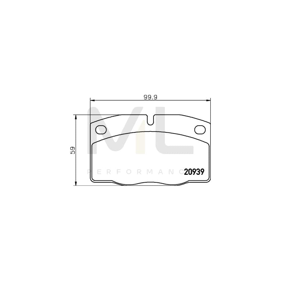 TEXTAR 2093904 Brake pad set not prepared for wear indicator, with accessories