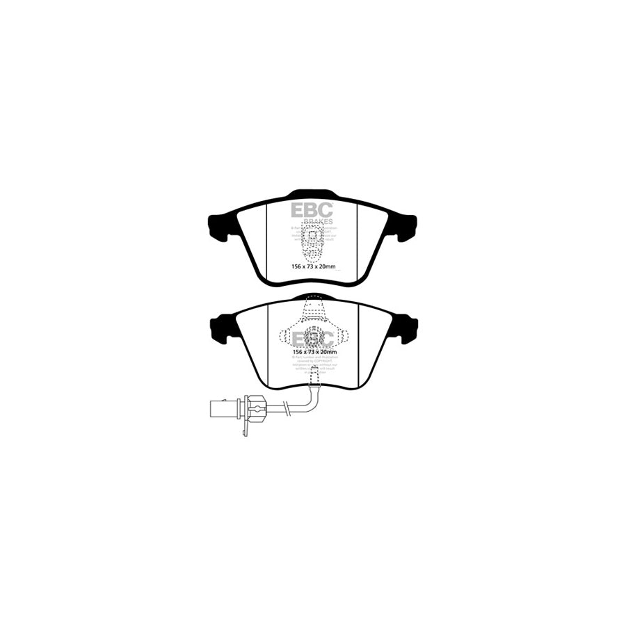 EBC DP31510C Audi C5 A6 Redstuff Front Brake Pads - Girling/TRW Caliper 2 | ML Performance UK Car Parts