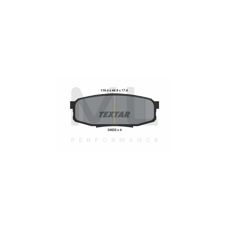 TEXTAR 2465301 Brake pad set not prepared for wear indicator
